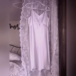 Express Satin Dress L Silver